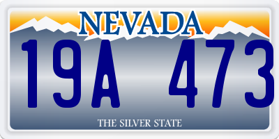NV license plate 19A473