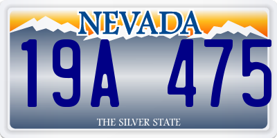 NV license plate 19A475