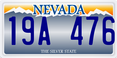 NV license plate 19A476