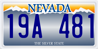 NV license plate 19A481