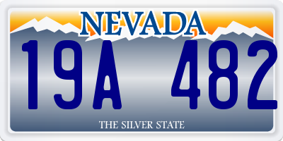 NV license plate 19A482