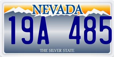 NV license plate 19A485