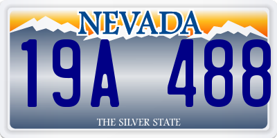 NV license plate 19A488