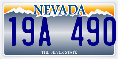 NV license plate 19A490