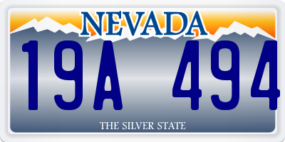 NV license plate 19A494