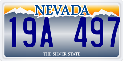 NV license plate 19A497