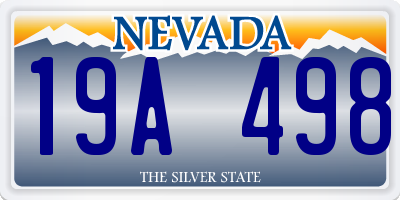 NV license plate 19A498