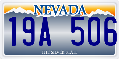 NV license plate 19A506