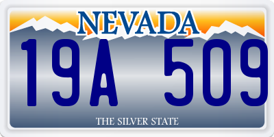 NV license plate 19A509