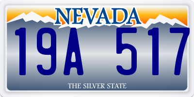 NV license plate 19A517