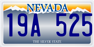 NV license plate 19A525