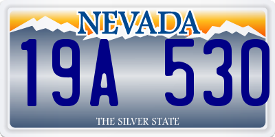 NV license plate 19A530