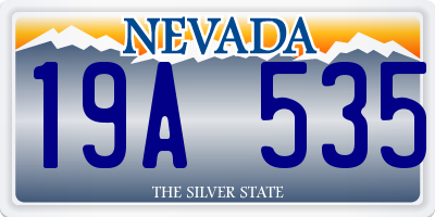 NV license plate 19A535