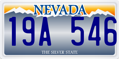 NV license plate 19A546