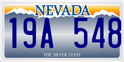 NV license plate 19A548