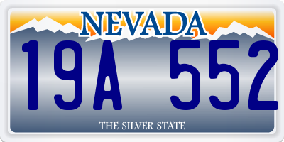 NV license plate 19A552