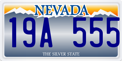 NV license plate 19A555