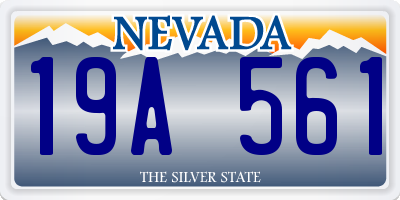 NV license plate 19A561