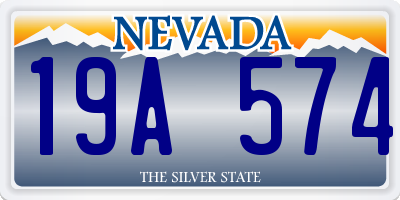 NV license plate 19A574