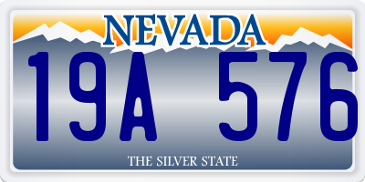 NV license plate 19A576
