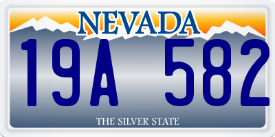 NV license plate 19A582
