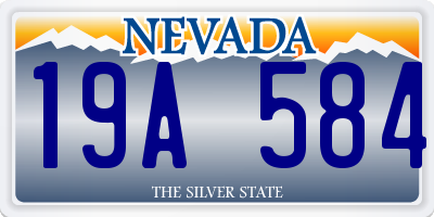 NV license plate 19A584