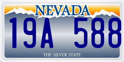 NV license plate 19A588