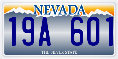 NV license plate 19A601