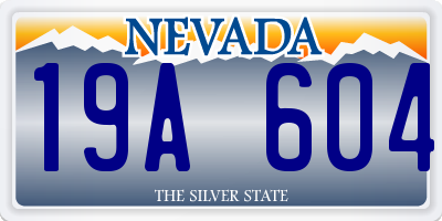 NV license plate 19A604