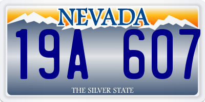 NV license plate 19A607