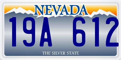 NV license plate 19A612