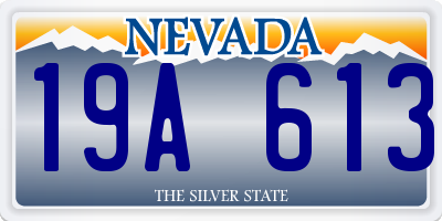 NV license plate 19A613