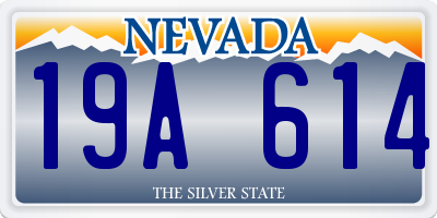NV license plate 19A614