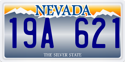 NV license plate 19A621
