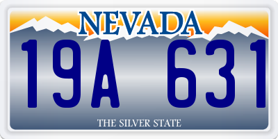 NV license plate 19A631