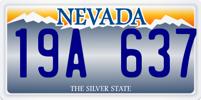 NV license plate 19A637