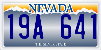 NV license plate 19A641