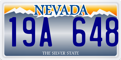 NV license plate 19A648