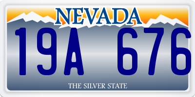 NV license plate 19A676