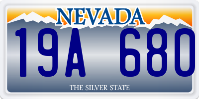 NV license plate 19A680