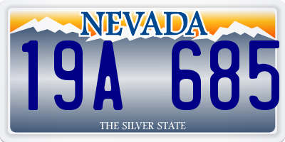 NV license plate 19A685