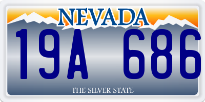 NV license plate 19A686