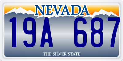 NV license plate 19A687