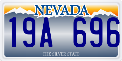NV license plate 19A696