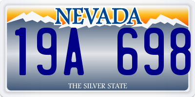 NV license plate 19A698
