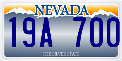 NV license plate 19A700