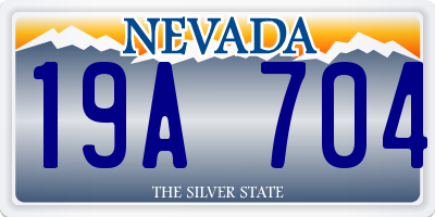 NV license plate 19A704