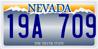 NV license plate 19A709