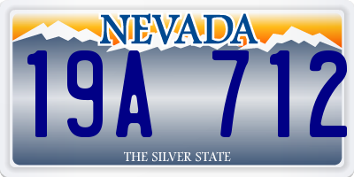 NV license plate 19A712