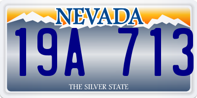 NV license plate 19A713